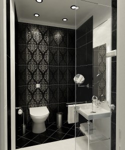 Modern-classic-style-bathroom-black-and-white-tile