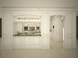 طراحی آشپزخانه با بلوط سفید